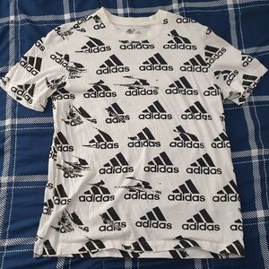 Adidas White Graphic T-Shirt